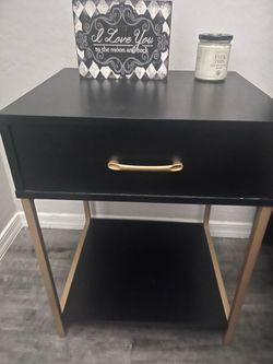 Black and gold night stands