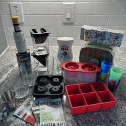 Bar Ice Trays, Shot Glasses, Accs.