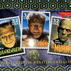 Vintage Limited-Edition Universal Studios Monsters Collection Figures JC Penny-USPS exclusive.