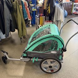 In-Step Quick-N-Easy Double Tow Behind Bike Trailer, Converts to Stroller/Jogger