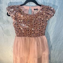 Girls Pink Sequin Tulle Party Dress by Zunie – Size 10
