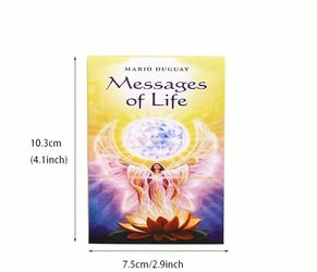 Buy1get1  54-Card Messages of Life Deck, Standard Edition, Mystical Paper Oracle Cards with Guidance & Affirmation Meanings for Divination and 