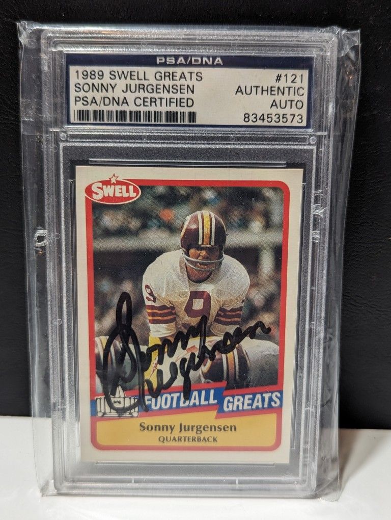  1989 Swell Greats Sonny Jurgensen Autographed Card #121 PSA/DNA Certified