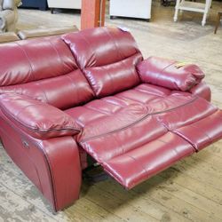 Red Reclining Sofa pecos 