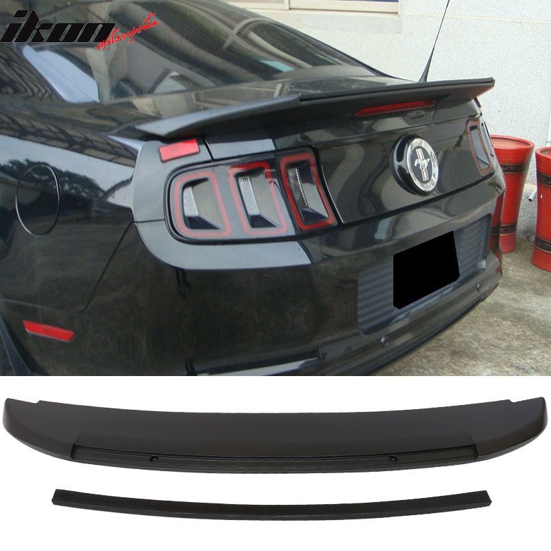 Fits 2010-2014 Ford Mustang GT500 Style Rear Trunk Spoiler Wing Lid Unpainted - ABS