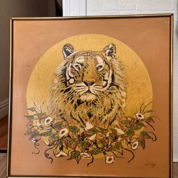 Vintage Tiger Canvas Painting
