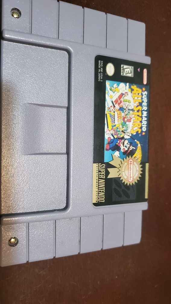 Super nintendo SUPER MARIO ALL STARS VERY MINIMALLY USED LIKE NEW AUTHENTIC