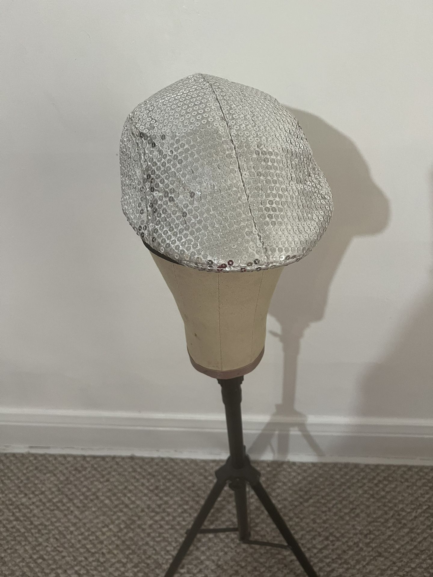 Silver Sequins Ascot Hat