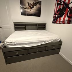 Full Size Bed Frame With Twin Trundle