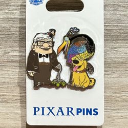 New Disney Pin Set 2 Pins UP Movie Carl Dug Kevin Disneyland 