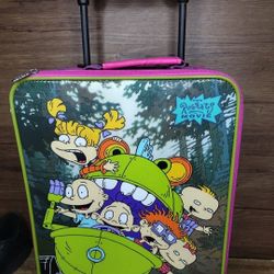 Vintage 1998 Viacom Nickelodeon The Rugrats Movie Rolling Suitcase Travel Bag