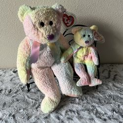 NWT TY Groovy (Bear) set (beanie & Buddy)