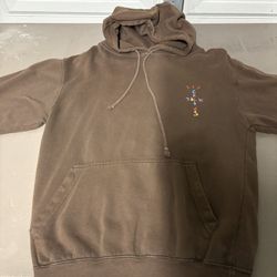Travis Scott x McDonald's Cactus Jack CJ Smile Hoodie in brown cotton