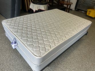Full size mattress, box spring and frame