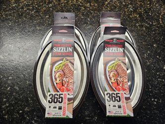 4 Nordicware Stainless Steel Sizzlin' Steak Servers