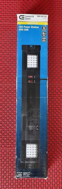 Commercial Electric Workshop LED Light / Power Station With USB