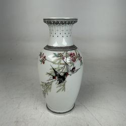 Antique Chinese Porcelain Jingdezhen Zhi Mark Famille Rose Early 1900 Vases 6.5”