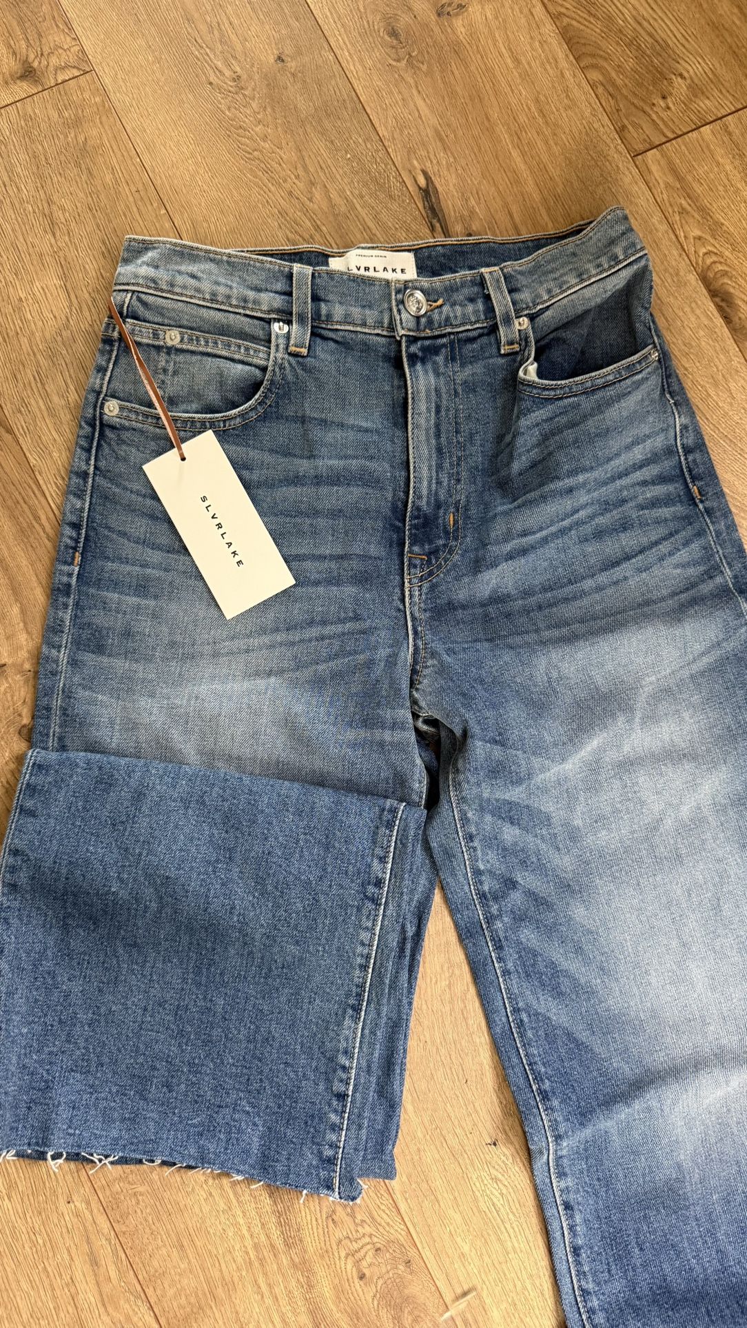SLVRLAKE Beatnik Jeans High Rise Distressed Size 27 NWT