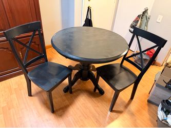 Black Kitchen/Dining Table and 4 Chairs