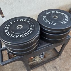320 Lbs Olympic Bumper Plates Set 