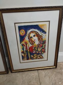 Zamy steynovitz painting serigraph signed 194/300 $100