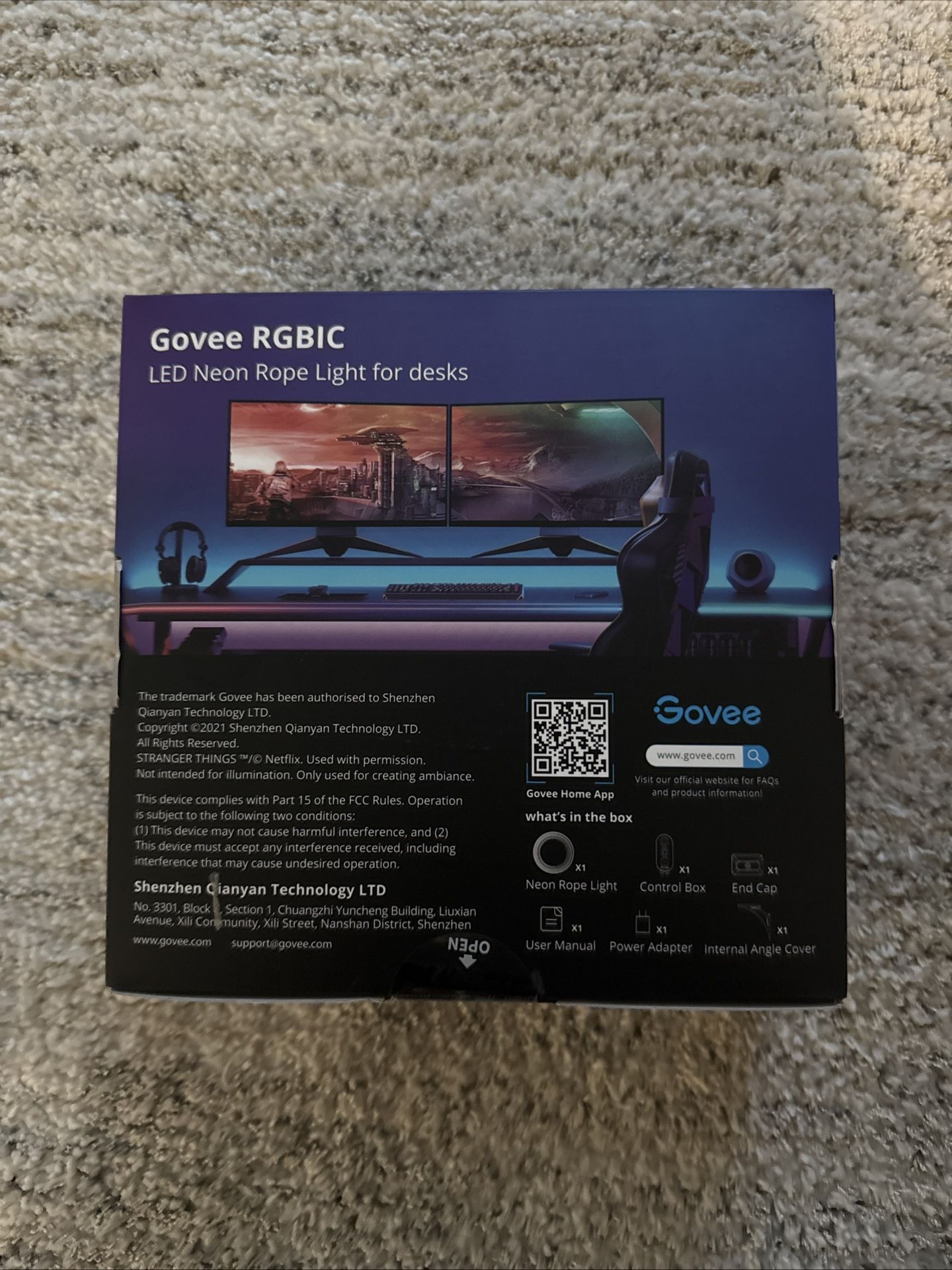 Govee - RGBIC LED Neon Rope Light for Desks 6.5ft - H61C2 - NEW