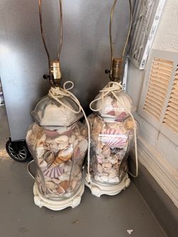 🐚 SHELLS GLASS LAMPS SET
