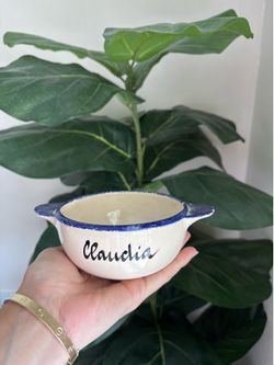 Vintage French Faïencerie de Pornic "Claudia" Breton Bowl
