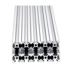 IXGNIJ 10pcs 48inch T Slot 2020 Aluminum Extrusion European Standard Anodized Linear Rail for 3D Printer Parts and CNC DIY 1220mm Silver(48inch)