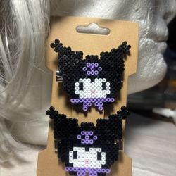 Perler Bead Hair Clips