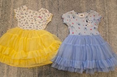 Bundle tutu dress hello kitty and bluey toddler girl size 2 t
