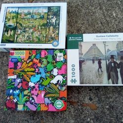 Lot Of 3 Jigsaw Puzzles Museum 