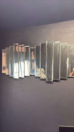 70s/ 80s Decorative Wall Mirror Panels Set