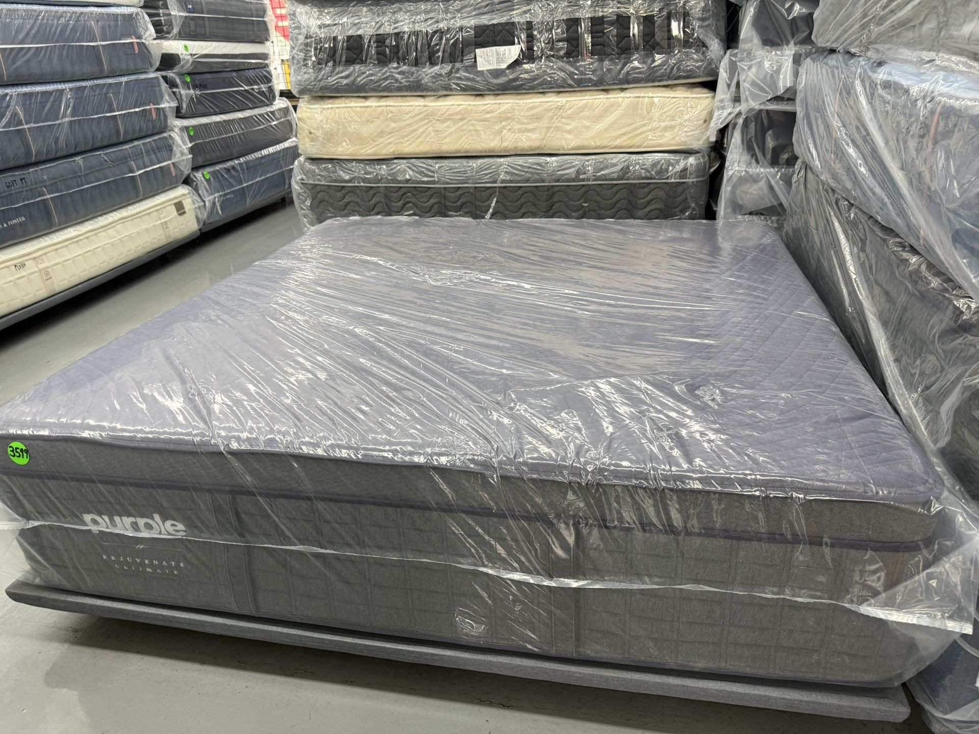 KING SIZE PURPLE REJUVENATE ULTIMATE MATTRESS & BOX SPRINGS BED SET