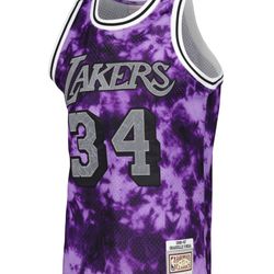NEW Shaquille O’Neal Lakers Mitchell & Ness 96-97 Galaxy Jersey Men size SMALL