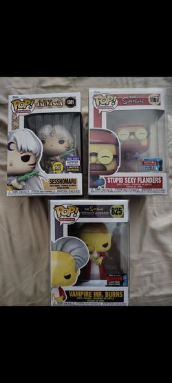 Funko Pop Sesshomaru Sexy Flanders Vampire Mr Burns Simpsons Inuyasha