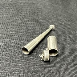 Sterling Silver Scope Telescoping Cigarette Holder Canister Vial Necklace