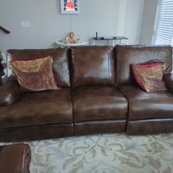Leather Sofa With Recliner