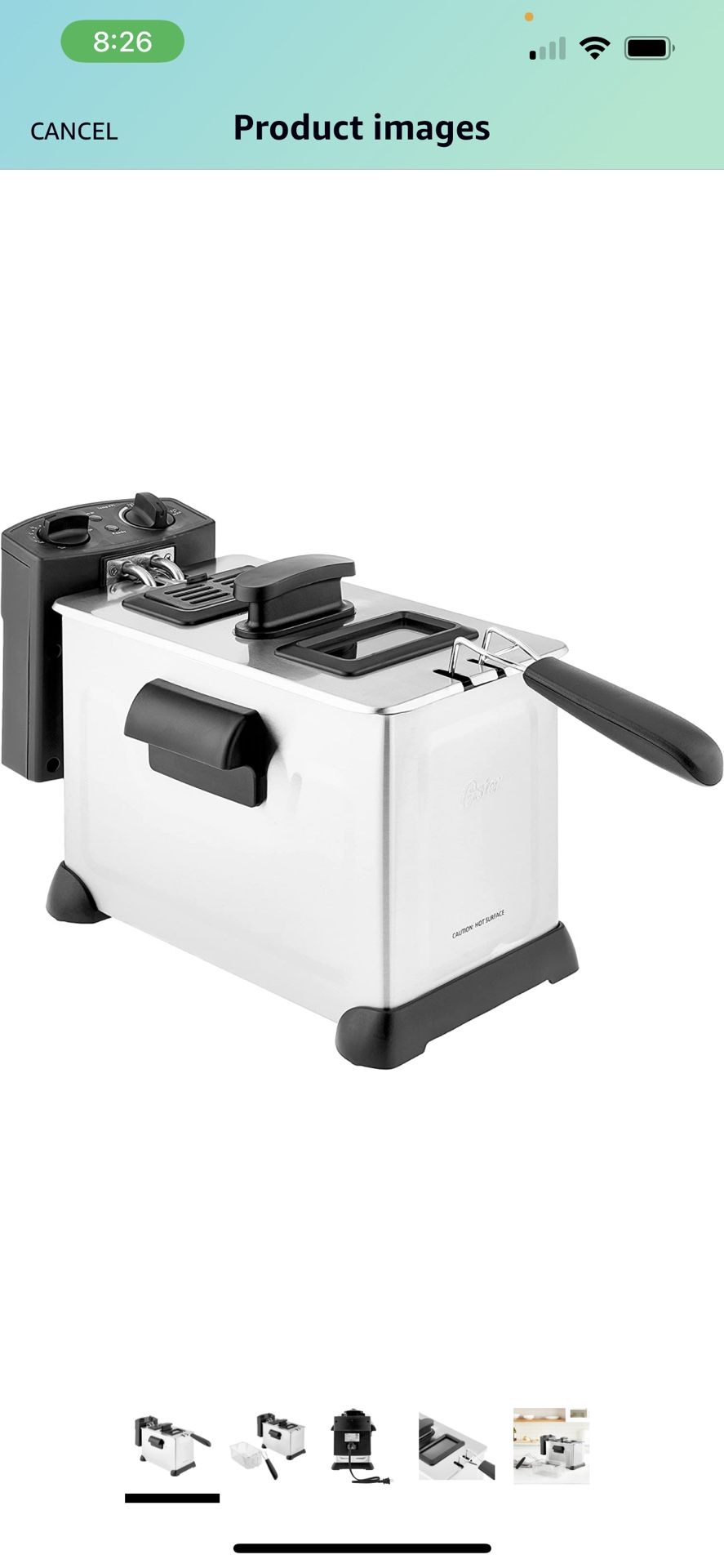Oster Professional Style Stainless Steel Deep Fryer