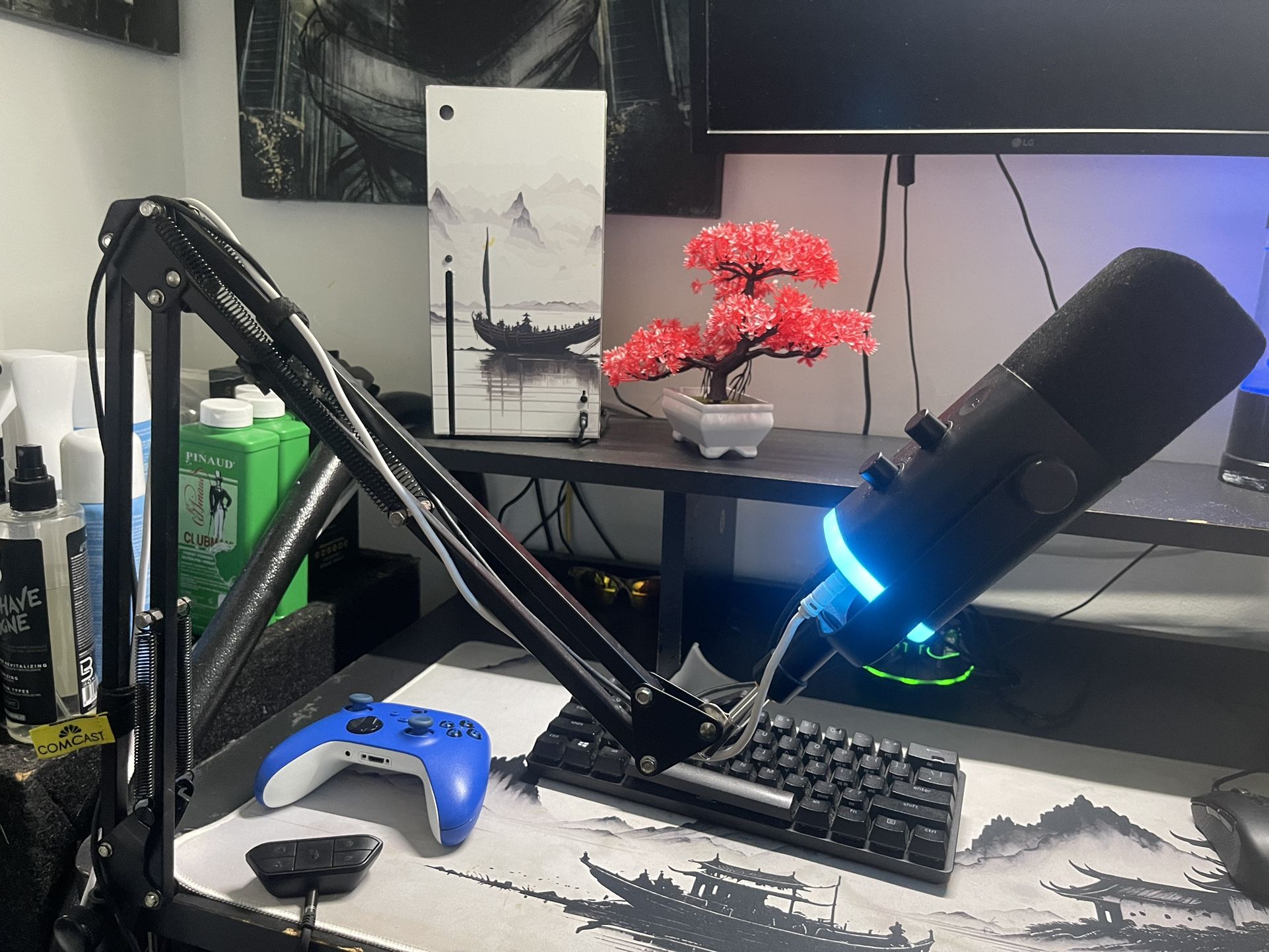 Fifine AM8 Microphone, Xbox Adapter, Splitter