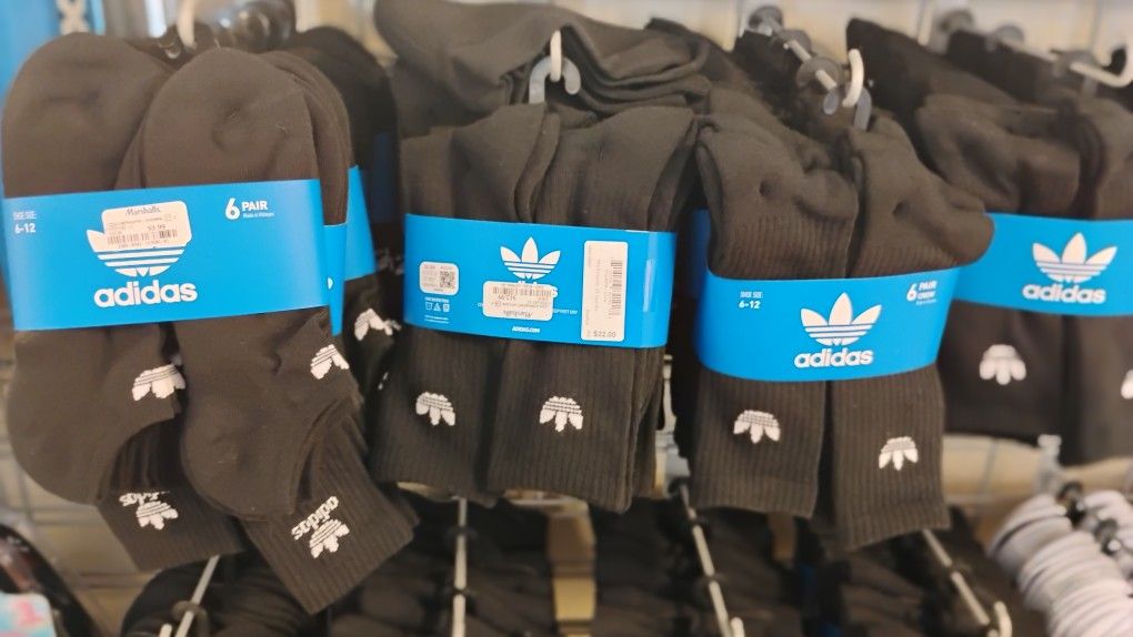 Adidas Socks 6 - 12 Black 6pk