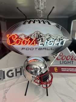 Coors Light Football Helmet Neon Sign Bundle, Man Cave, Bar Decor, USC