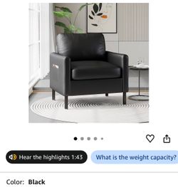 Leather accent chair