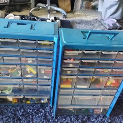 Lego Case/Dressers With Lego Pieces