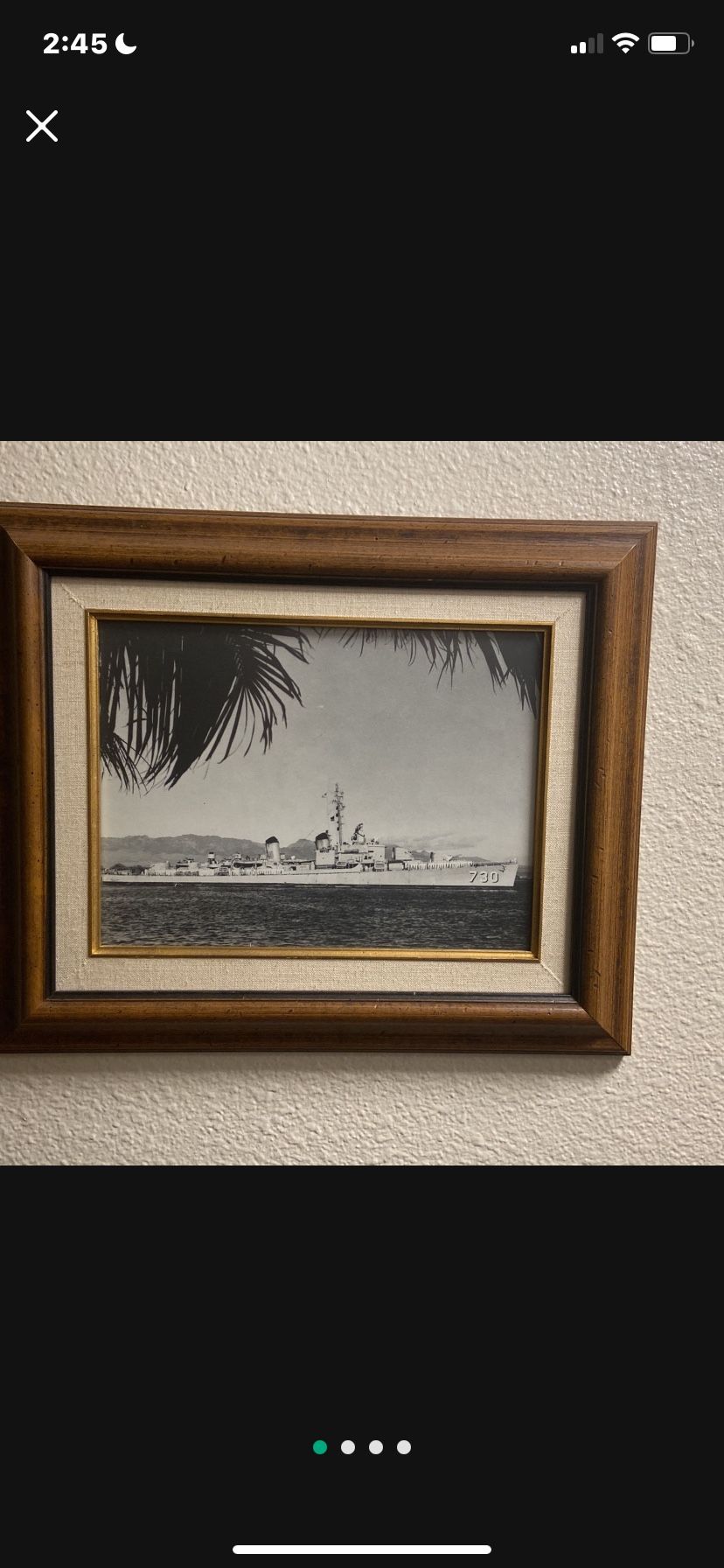 Vintage WWII USS COLLETT DD-730 Original Historical Photograph