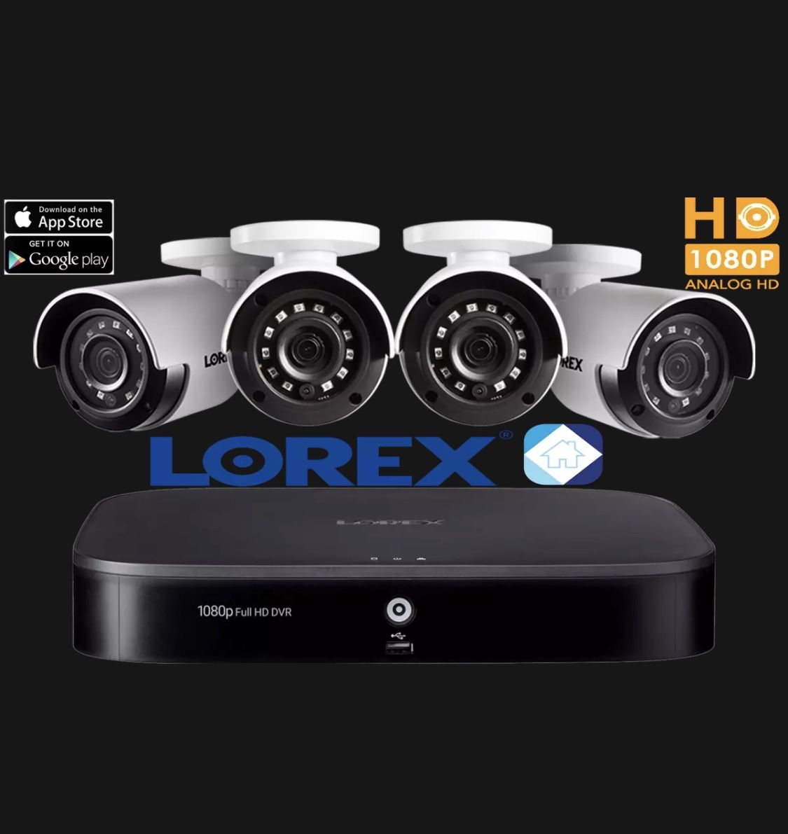 Lorex 1080p HD 16 Channel 2TB HDD DVR & 4-1080p HD 