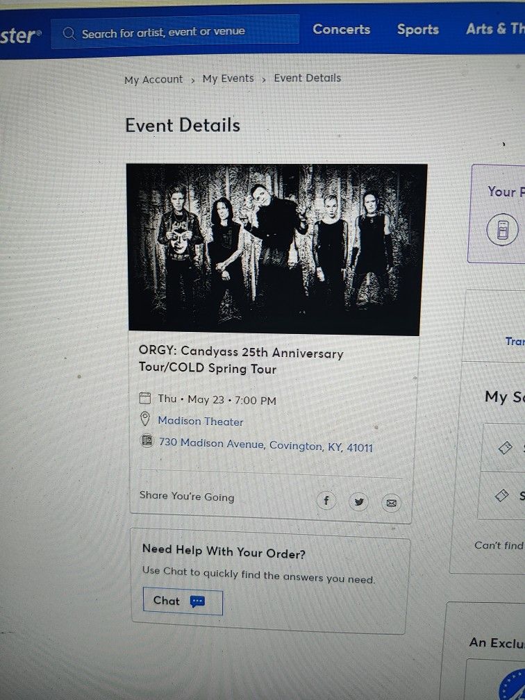2 Tickets For Cold