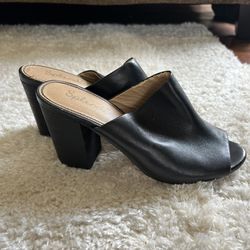 Splendid Black Leather Heels 