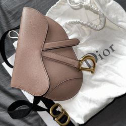 Dior Saddle Belt Bag Calfskin Blush