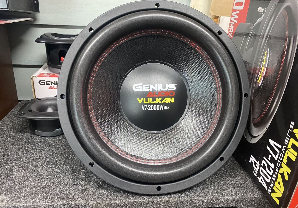 New 12” Genius Audio 2000w Max Power Subwoofer $220 Each